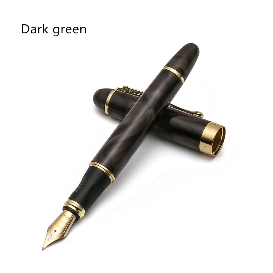 Роскошная перьевая ручка, средние перьевые чернильные ручки для письма, бизнес-подарок, канцелярские принадлежности Caneta tinteiro, офисные школьные принадлежности F293 - Цвет: Dark green