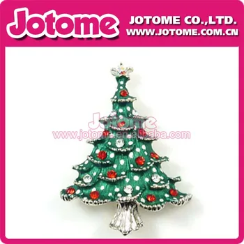 

100pcs/lot Vintage Christmas Jewelry Hollow Tree Enamel Crystal Rhinestone Charm Pendant