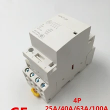 GPCT1 4P 25A 40A 63A 100A 220 V/230 V 50/60HZ Din rail бытовой модульный контактор переменного тока модуля 4NO для дома, отеля, ресторана