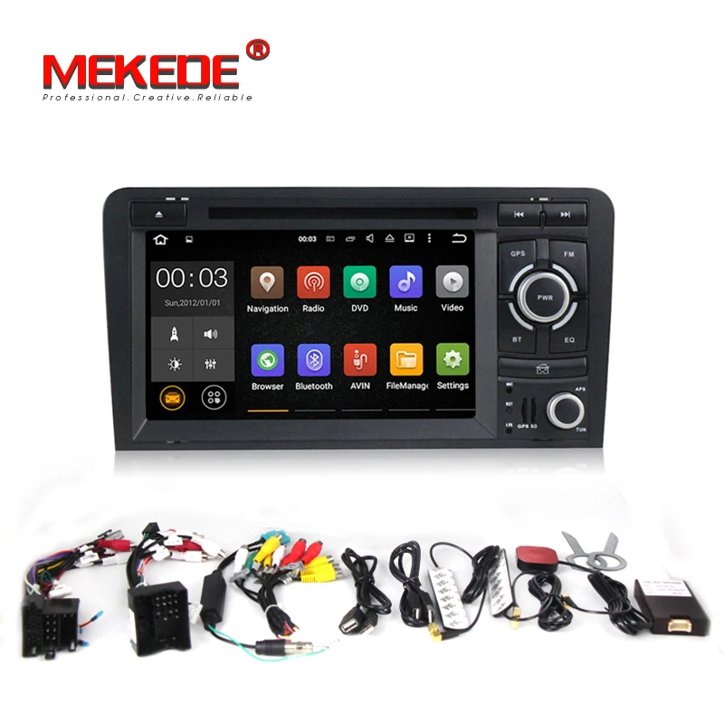 

Free shipping! Android 7.1 Car dvd GPS Navigation for AUDI A3 S3 RS3 2003-2013 With dvd multimedai radio BT RDS 4G WIFI A3 S3