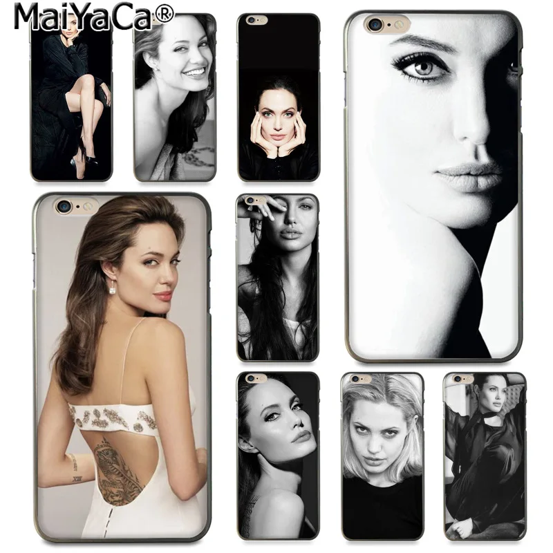 

MaiYaCa Angelina Jolie Luxury fashion cell on sell phone case for Apple iphone 11 pro 8 7 66S Plus X 5S SE XS XR XS MAX Cover