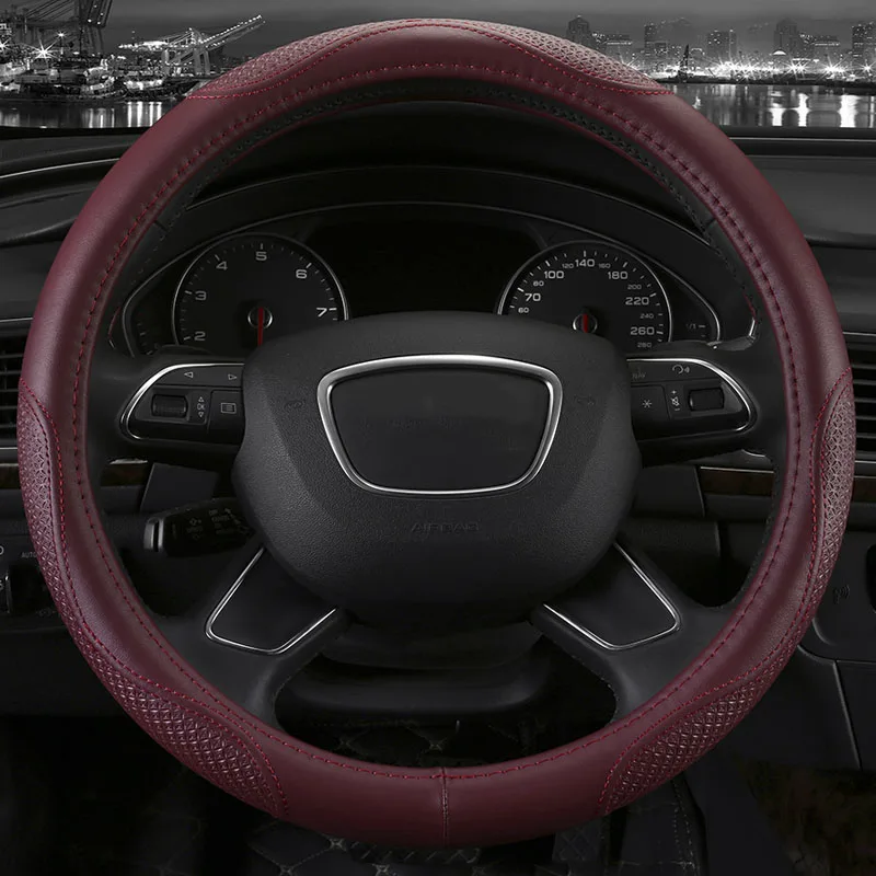 Genuine Leather car steering wheel cover five colors for toyota FJ