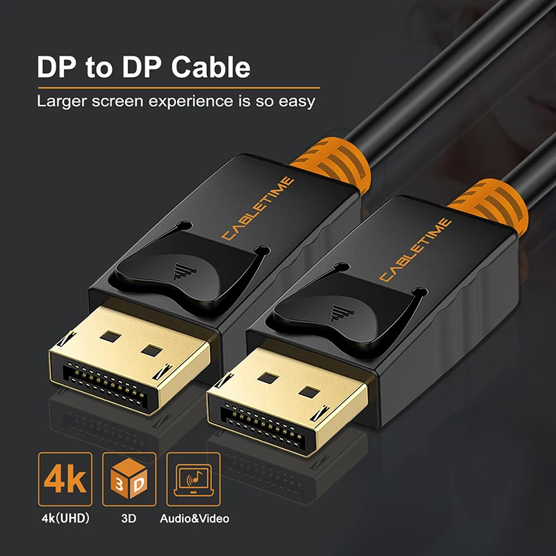 Cabletime كابل الذكور إلى موانئ دبي DisplayPort 4 كيلو 60 هرتز موانئ دبي 1.2 كابل 2 متر 3 متر موانئ دبي مقاطع فيديو الصوت عرض ميناء كابل ل HDTV العارض PC N079 Cabletime كابل الذكور إلى موانئ دبي DisplayPort 4 كيلو 60 هرتز موانئ دبي 1.2 كابل 2 متر 3 متر موانئ دبي مقاطع فيديو الصوت عرض ميناء كابل ل HDTV العارض PC N079