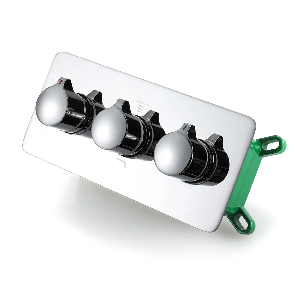 Shower Controller Hot Cold Brass Bathroom Shower Faucet 4 Functions Wall Mounted Concealed Valve Chrome Faucets