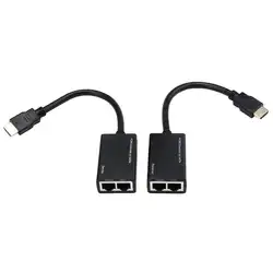 Сжатый аудиосигнал из 2 предметов HDMI extenderby Cat5e/Cat 6 шт. аксессуары для HDMI, Овер-RJ45 Cat5e Cat6 незащищенная витая пара кабеля локальной сети l0727 #2