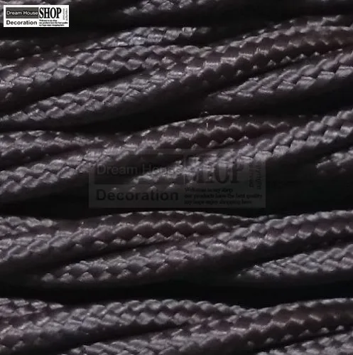 Núcleos de Arame Cabo de Tecido Trançado de Seda do Vintage Roll Trançado Preto Colorido Iluminação 3 Núcleo 0.75mm 100 m - 3*0.75mm 1 Renovação da Casa