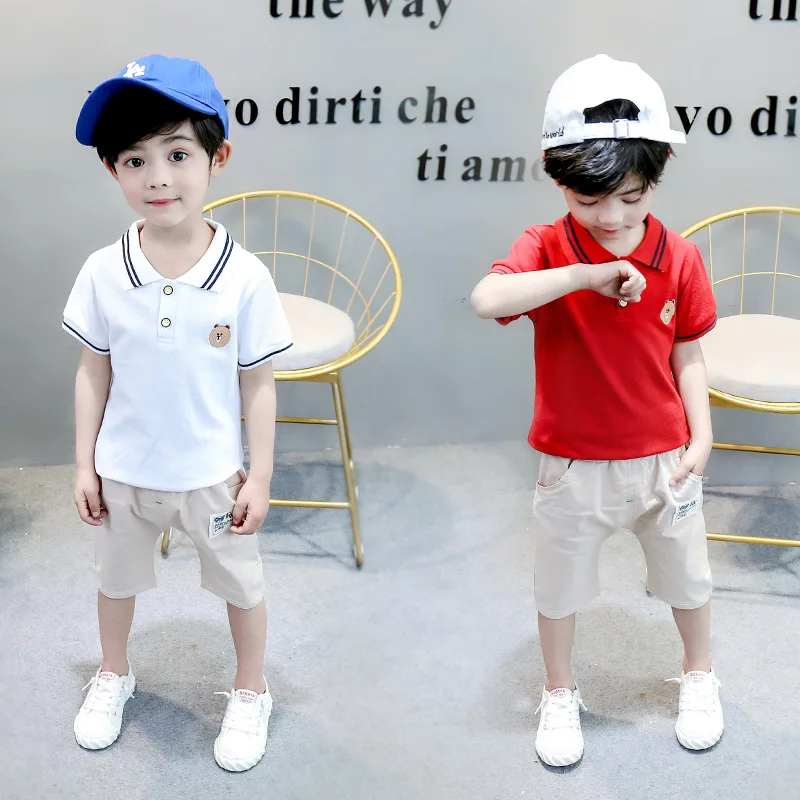 Boys Summer Clothes Sets Toddler Baby T-shirt+Pant 2pcs Kids Outfit Tracksuit For 1 2 3 4 5 Years Boys Costume Children Clothing