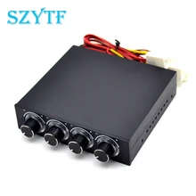 STW-6002 contrôleur de ventilateur de vitesse à 4 canaux avec contrôleur bleu LED GDT et CPU HDD VGA(China)