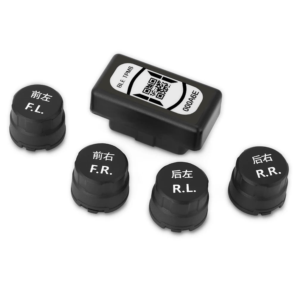 

Universal BLE TPMS Car Tire Pressure Monitor System with Repeater 4 External Sensors Bluetooth APP Real Time Mnitor