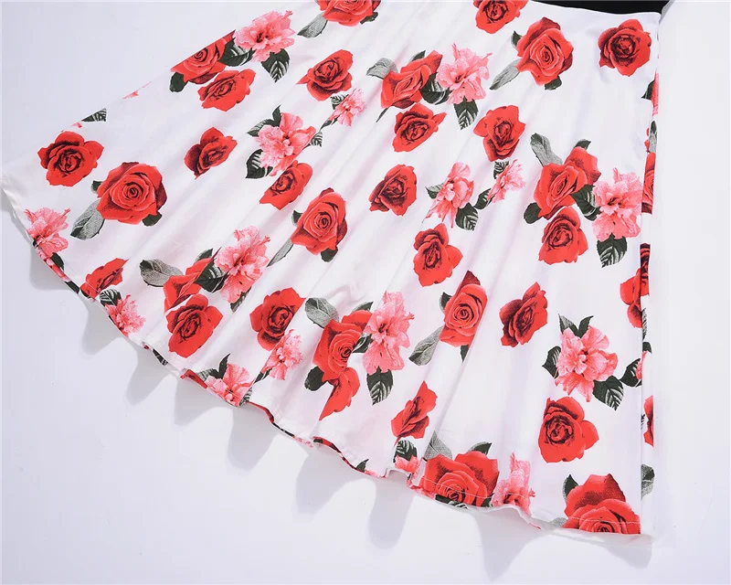 Kostlish Tank Summer Dress Women Sleeveless Patchwork Print Vintage Dress 2017 Elegant Swing Rockabilly Party Dresses Sundress (48)