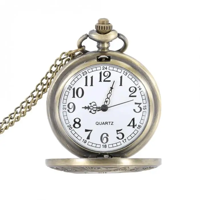 Винтажные кварцевые карманные Fob часы римские цифры колье с подвеской часы Античная цепь ювелирные изделия подарки lxh