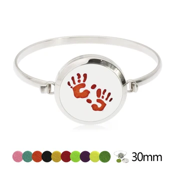 

Hand Stainless Steel Aroma Locket Bracelet Screw Diffuser locket bangle Perfume Locket 10 Pads