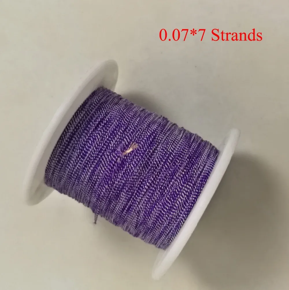 

0.07mm*7 Strands Raw Silk Wrapped Polyurethane Enameled Copper Wire Multi-strand Litz Wire