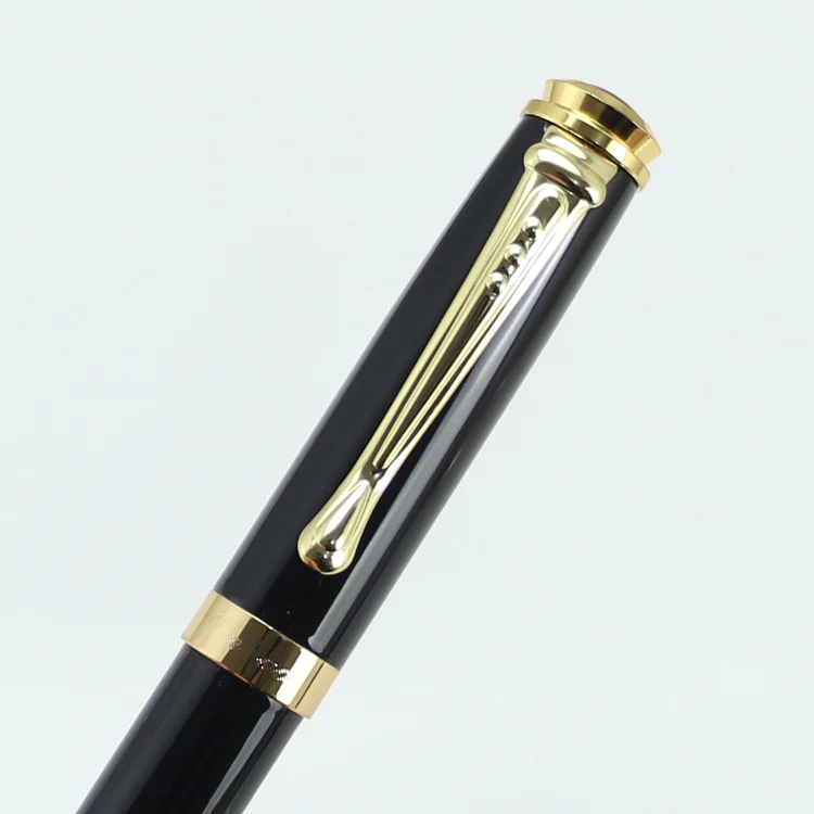 Черная лакированная перьевая ручка JINHAO 500 с золотой отделкой перьевым