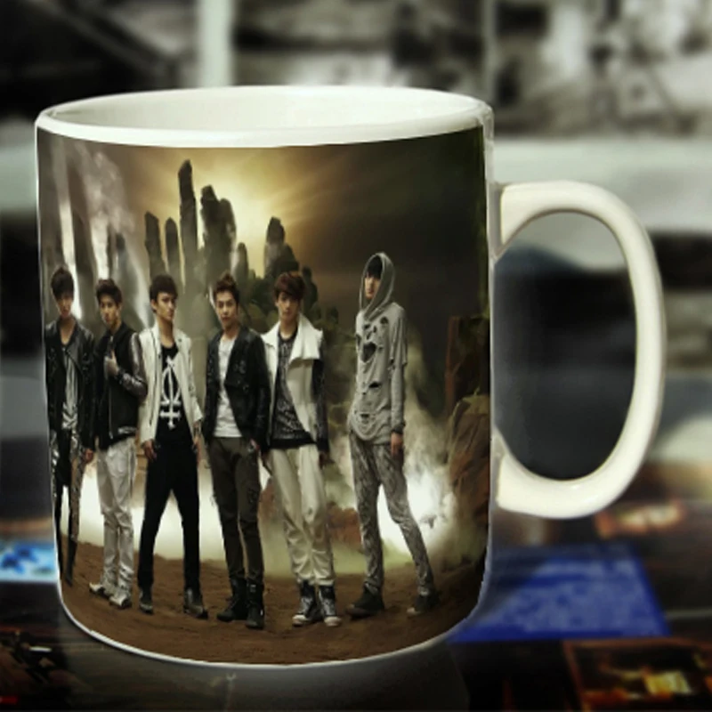 

New EXO Ceramic Coffee Mug White Color Or Color Changed Cup We Are Best---Loveful