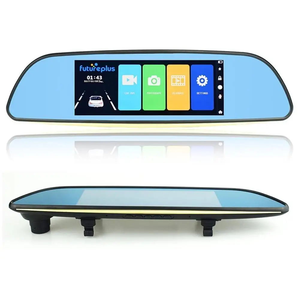 

7.0" HD Car Driving Recorder 170 Degrees Night Vision Double Lens Bluetooth Microphone Reversing Mirror Vehicle Recorder DVR
