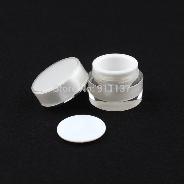 Boião de Creme com Tampa Jar para Unha Mini Cosméticos Plástico 5 ml Frasco Polonês | Atacado 5g Branco 3000 Pcs 6 ml frasco plástico jar para unha polonês
