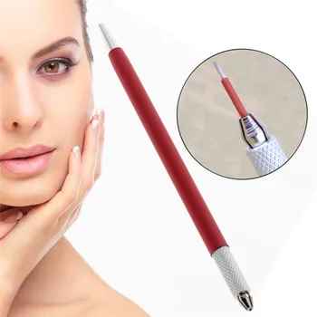 

Hot Korean Red Slim Half-Permanent Handmade Manual Tattoo Eyeliner Lip liner Eyebrow Pen