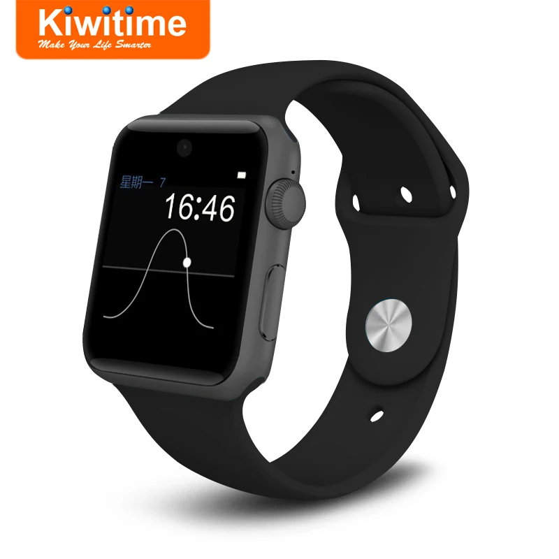 

KIWITIME KT21 Smart Watch Connect With Camera SIM Card Crown IWO Smartwatch for iOS iPhone 5 8 Sony 3 Android Phone Apple Watch