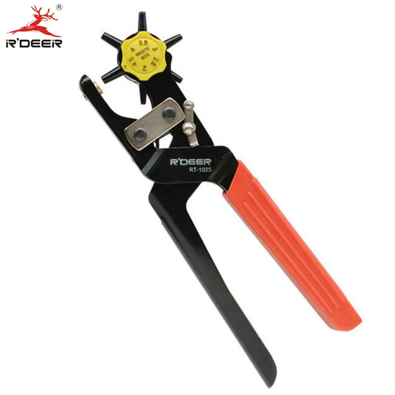 Rdeer 9" Heavy Duty Belt Leather Punch Pliers 2/2.5/3/3.5/4/4.5mm