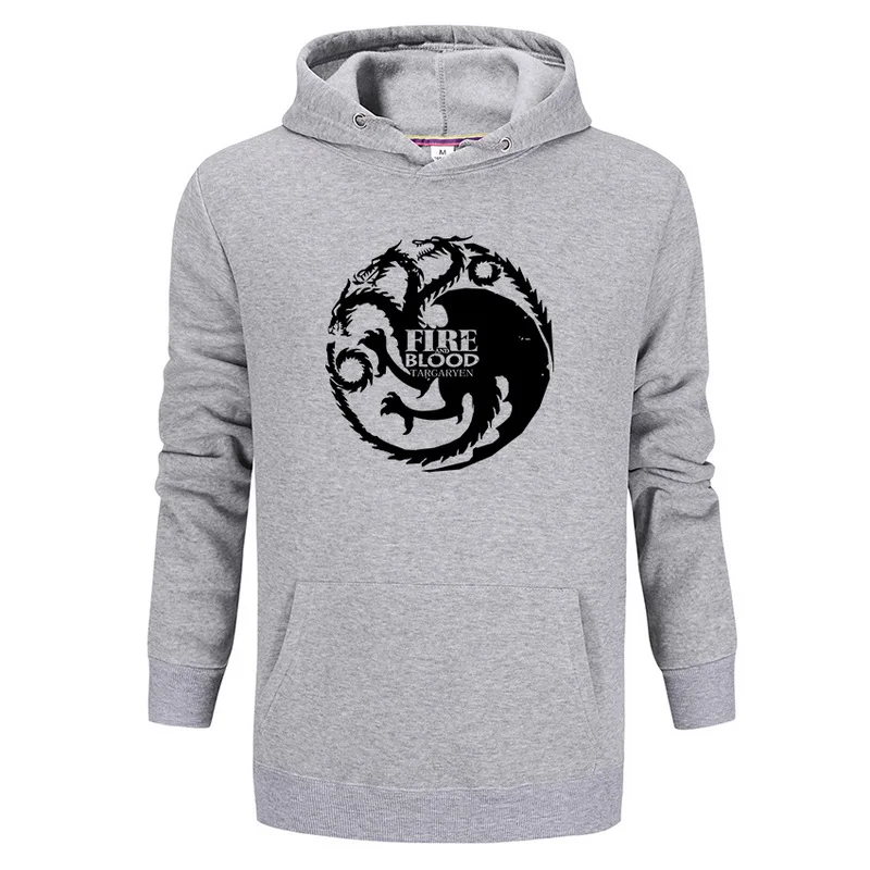 

New Game Of Thrones Vintage pullover Hoody Men Hoodie TV Series House Stark Targaryen Hoodie Lannister Men Tops