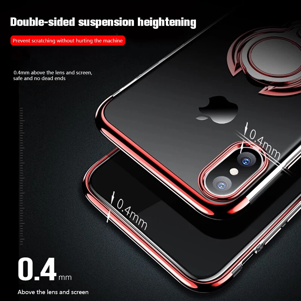 Ring Fall Für iphone 7 Plus Fall Für iphone XS Max Fall 360 Coque Für iphone 6 S Plus 6 8 X XS XR 1