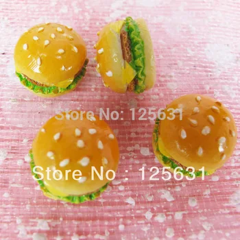 

Kawaii Flatback Classic Hamburger DIY Resin Cabochon Scrapbooking Embellishment Decorations Crafts Making: 17*17mm