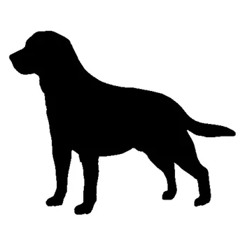 

15.5*12.7CM Labrador Retriever Dog Heart Vinyl Decal Silhouette Car Stickers Car Styling Truck Accessories Black/Silver S1-1118