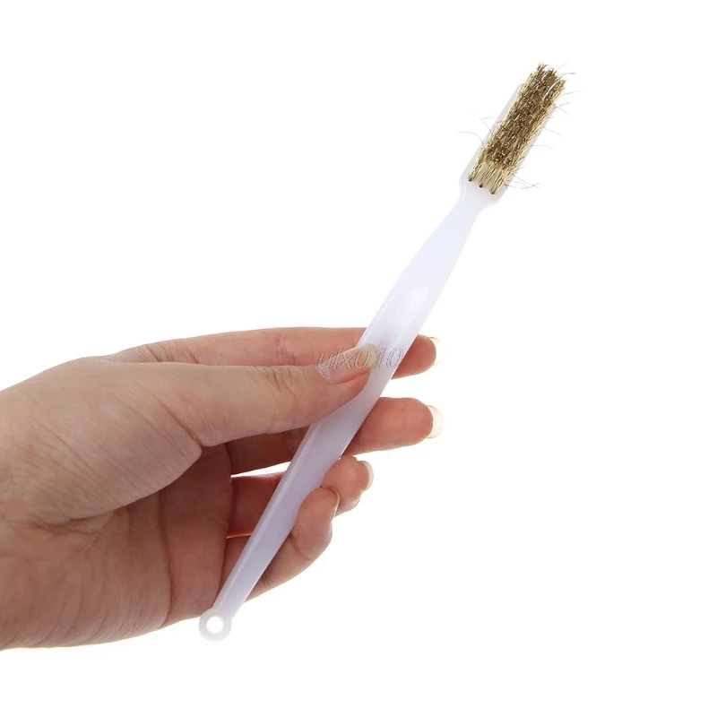 5 шт. мини пластиковая ручка латунная проволочная щетина щетка для очистки сварочного шлака ржавчины и Прямая поставка