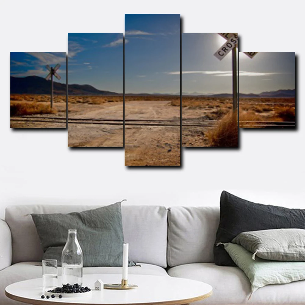 

Laeacco Uninhabited Land Canvas Prints Painting Home Decoration Wall Art Paintings Pictures For Living Room Bedroom No Frame