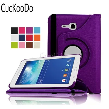 

CucKooDo 360 Degree Rotating PU Leather Case Cover for Samsung Galaxy Tab 3 Lite 7.0 SMT110 and SM-T111 3G 7-inch