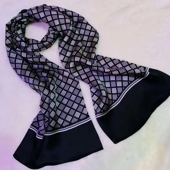 Винтажный шелковый шарф мужской модный цветочный узор с узором пейсли двухслойный Шелковый Атласный шейный платок#4091 - Цвет: 81