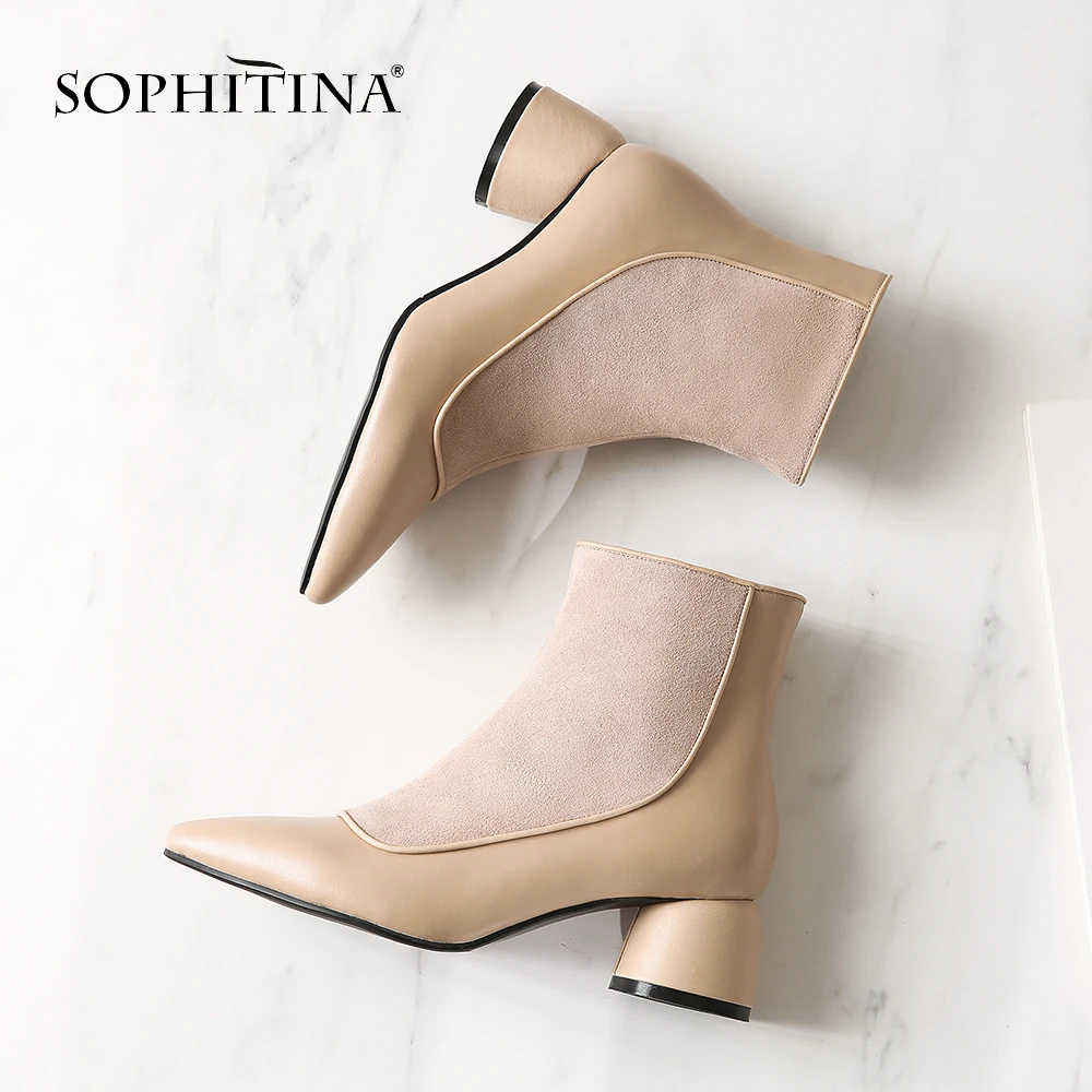 SOPHITINA/женские ботильоны Высококачественная пикантная удобная обувь из