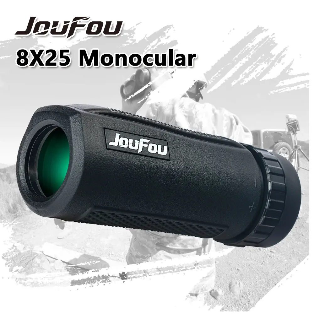 JouFou 8X25 Mini Monocular Portable Telescope Small Size Binoculars Low