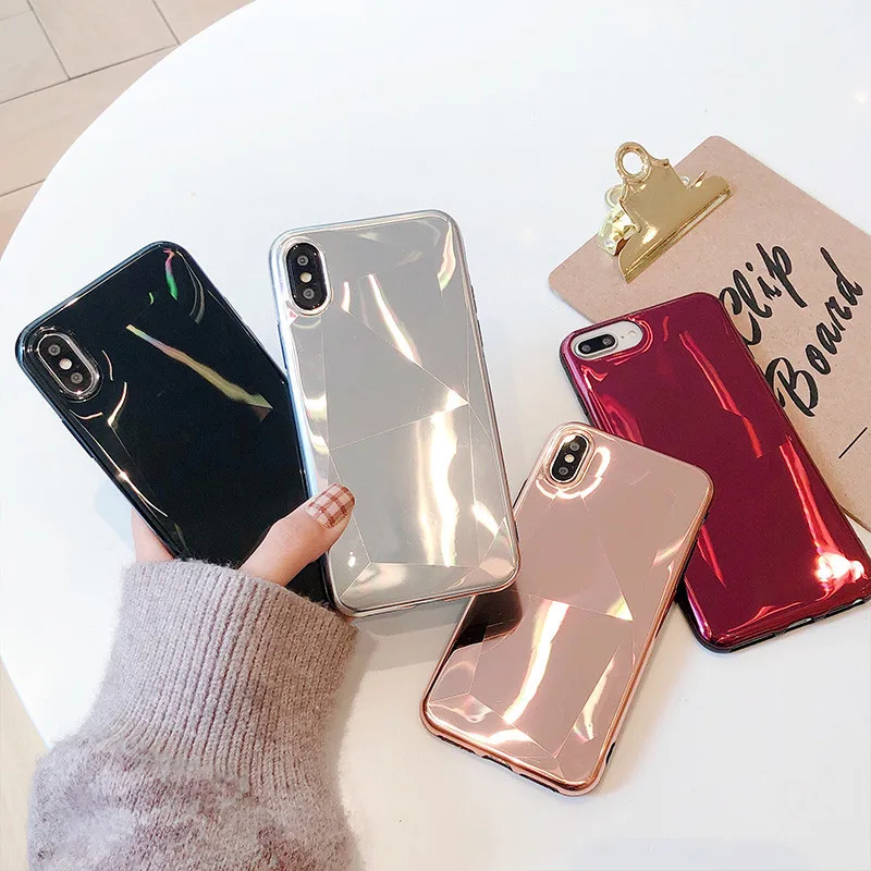 Роскошный чехол с геометрическим узором и стразами для iPhone X 10 XR XS MAX 7 8 6s 6 Plus