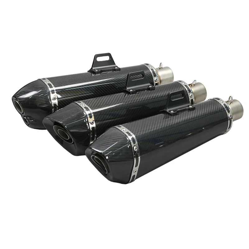 51mm Universal Motorcycle Exhaust Muffler Tip Pipe Real Carbon Fiber Motorbike Modified Escape Exhaust Tail Pipe With DB Killer 51mm Universal Motorcycle Exhaust Muffler Tip Pipe Real Carbon Fiber Motorbike Modified Escape Exhaust Tail Pipe With DB Killer