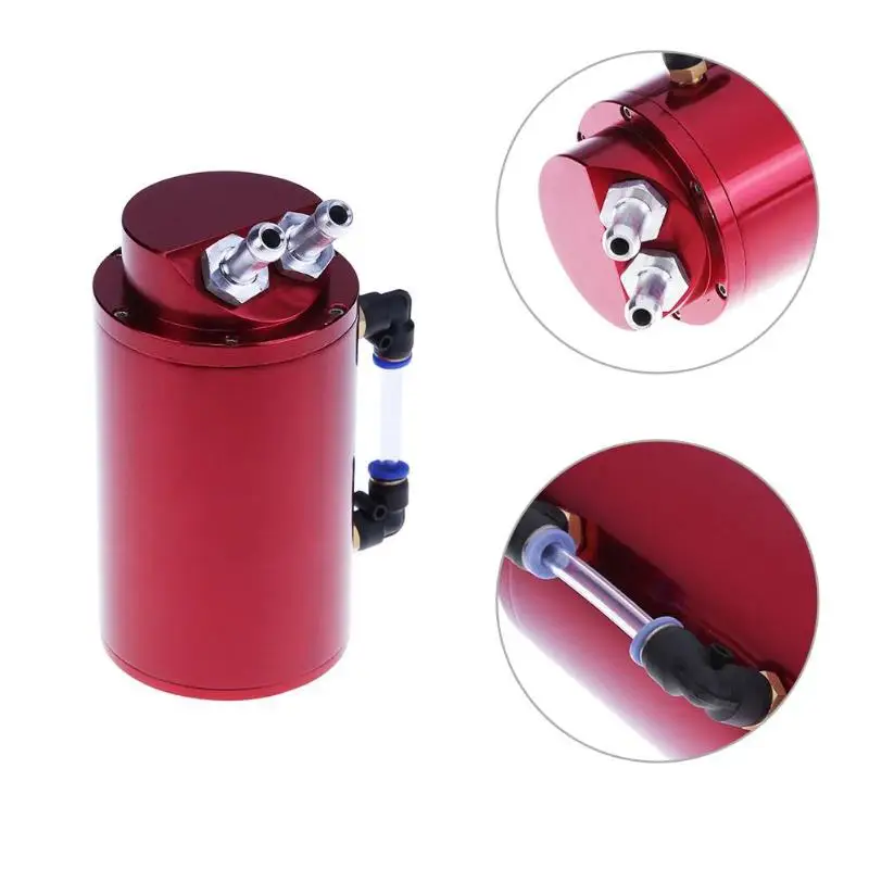 

Universal Aluminum Alloy Cylinder 10mm/15mm Engine Oil Catch Tank Can Reservior Fuel Supply System Car Styling Tanks Accessories