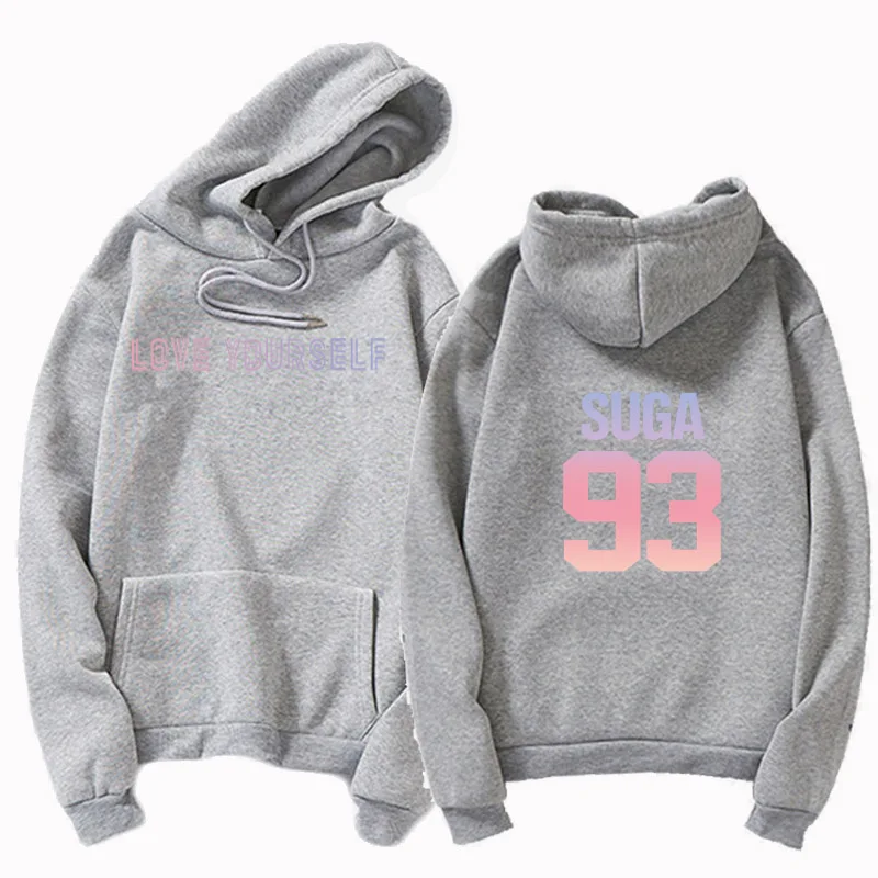 Suga 93 толстовки jungshake hoody, Bangtan loveyouself hoody Корейская популярная группа Топ hoody Fashion Kpop Fangirl - Цвет: kpop hoody 2