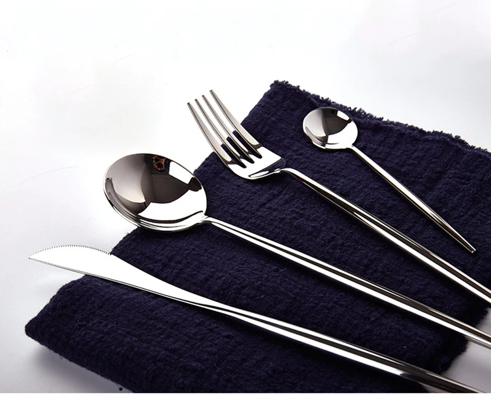 LIYIMENG Exquisite Tableware 24Pcs Western Dinnerware Knife Fork Stainless Steel Steak Cutlery Dinner Set Tools11