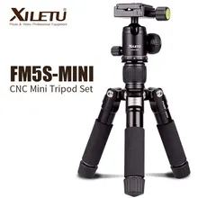 XILETU FM5S MINI Lightweight Alluminum Tripod Tabletop Mini Travel Stand Tripod with 360 Degree Ball Head