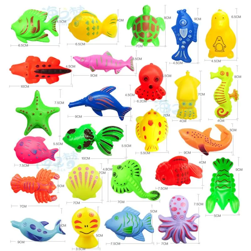 Новая творческая детская игрушка для купания из 22 шт. магнитные игрушки для рыбалки, игрушки для ванной высокое качество изысканный