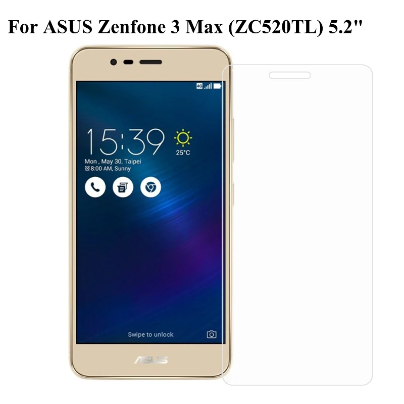 

Asus ZenFone 3 Max ZC520TL Tempered Glass Safety Protective Screen Protector Film On ZenFone 3 Max ZC520 TL X008D 5.2" Cover