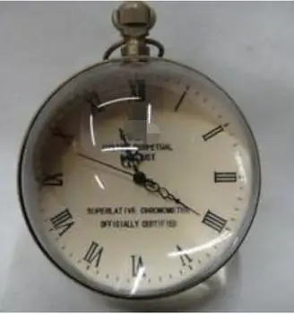 

Exquisite Chinese vintage Copper Glass pocket watch Ball clock