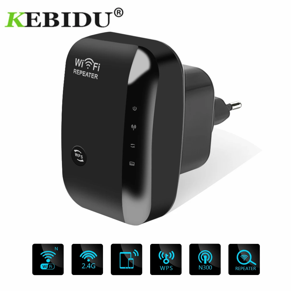 Kebidumei N300 Wifi ретранслятор/маршрутизатор/точка Acess AP 300 Мбит/с WiFi усилитель беспроводного сигнала расширитель 802.11n/b/g WPS