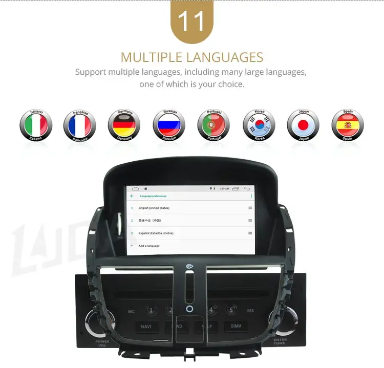 LJDA Android 10 1 Din Автомобильная магнитола для peugeot 207 2007-2011 2012 2013 Автомобильный мультимедийный плеер стерео gps навигации автомобиля DVD ips SD