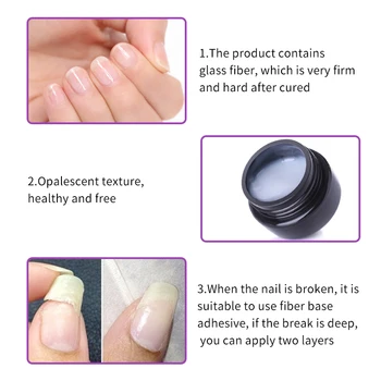 

LILYCUTE 5ml Fiber Base Coat Gel Polish Glossy Strengthening Repairing Broken Nails Soak Off UV Nail Gel