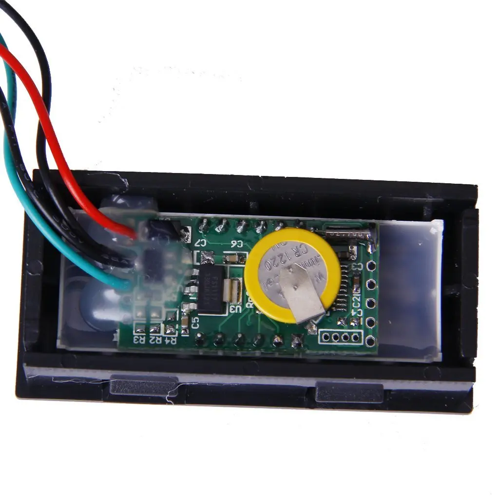 Adjustable Digital 24 Hours Car Motorcycle Clock DC 7-30V black