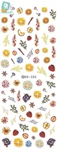 Rocooart DS335 Water Transfer Nails Art Sticker Harajuku Elements Orange Apple Fruits Nail Wraps Sticker Manicura Decal