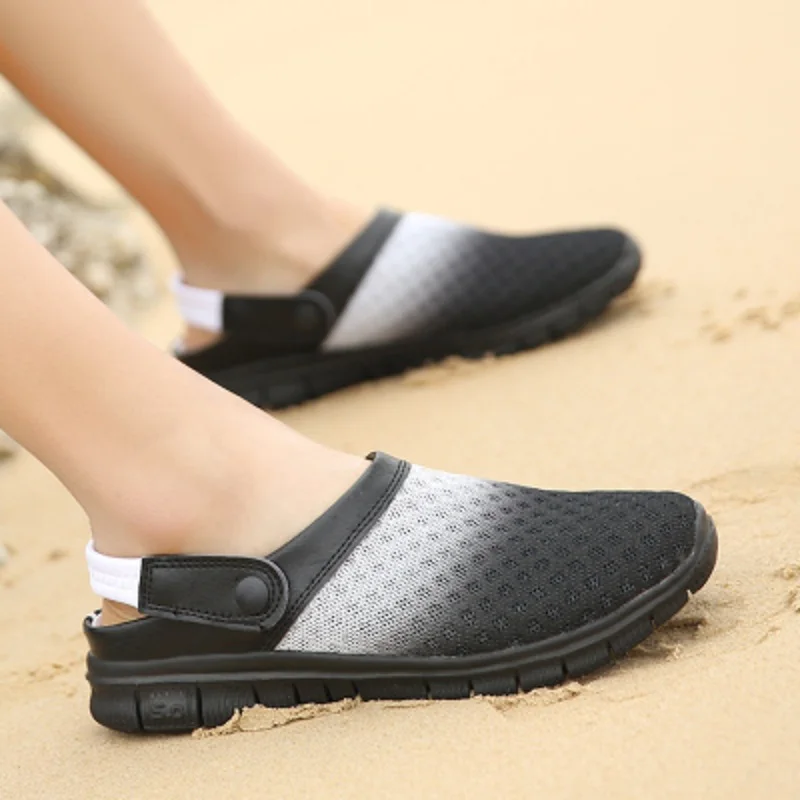 

2018 Men Sandals Casual Breathable Men Slippers Summer Flats Shoes Men Beach Flip Flops Slippers Plus Size 39-46 1d06