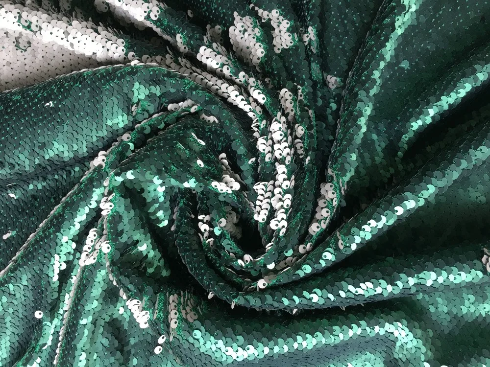 

1 Yard Wholesale green Sequin Fabric Sparkly Embrodiery Mesh Lace Fabric Sequin Fabric For Clothes/Part Events Decoration-ay